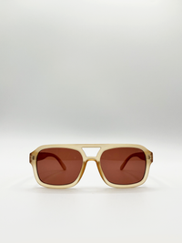 AFA Collective 70's Navigator Matte Sand Sunglasses