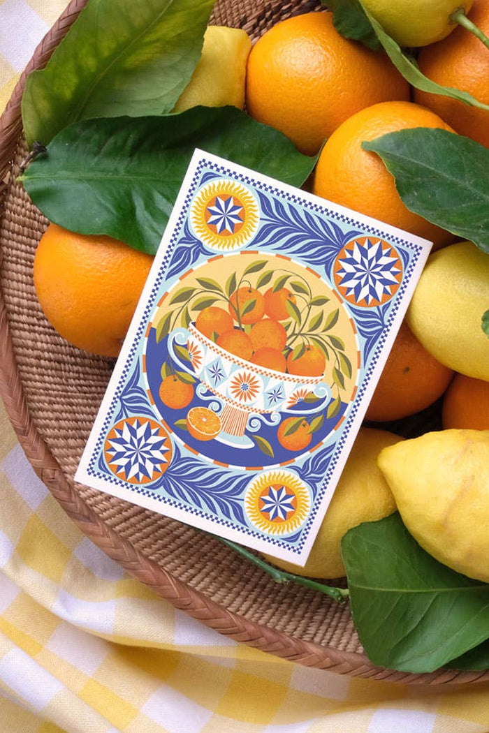 Printer Johnson Orange Bowl Greetings Card