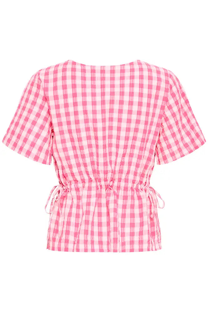 ICHI Felica Pink Berry Blouse - The Mercantile London