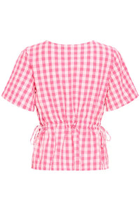 ICHI Felica Pink Berry Blouse - The Mercantile London