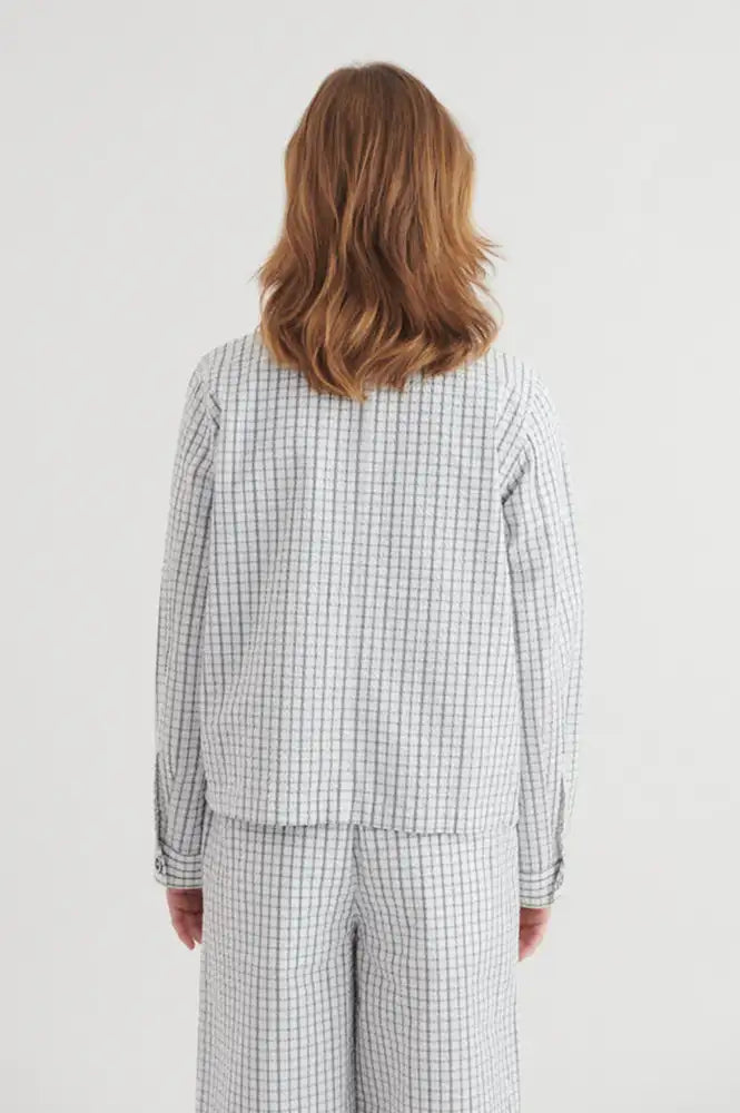 Basic Apparel Asta White Asphalt Short Jacket - The Mercantile London