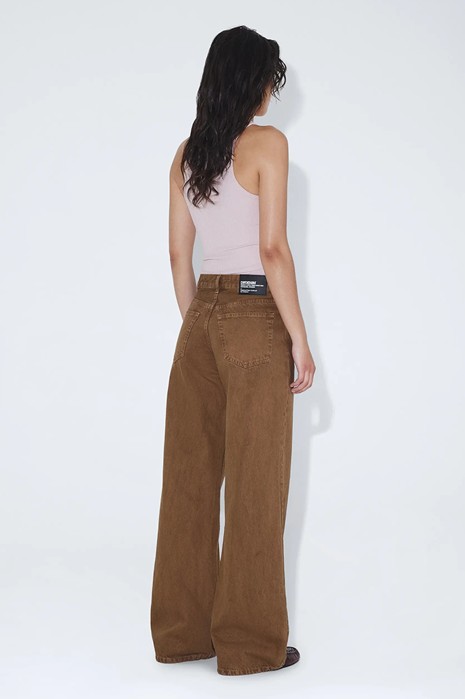 Dr Denim Rhue Low Wide Washed Teak - The Mercantile London