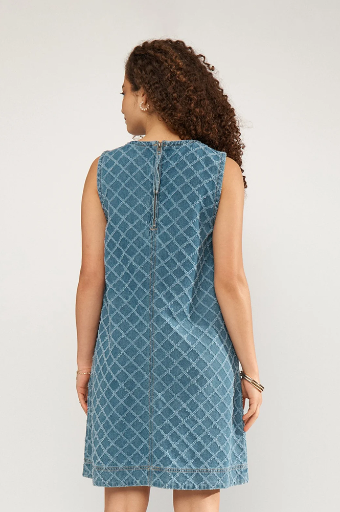 Numph Emilia Medium Blue Denim Dress - The Mercantile London