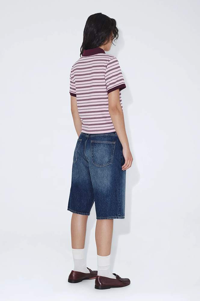 Dr Denim Jade Polo Pink Stripe - The Mercantile London