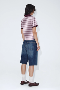 Dr Denim Jade Polo Pink Stripe - The Mercantile London