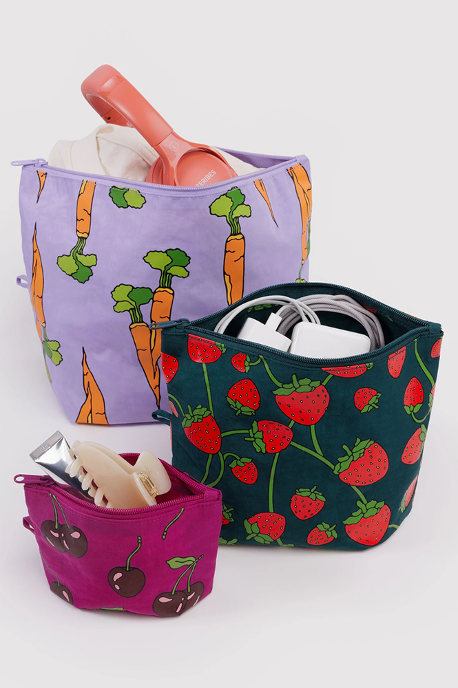 Baggu Carrots & Berries Go Pouch Set