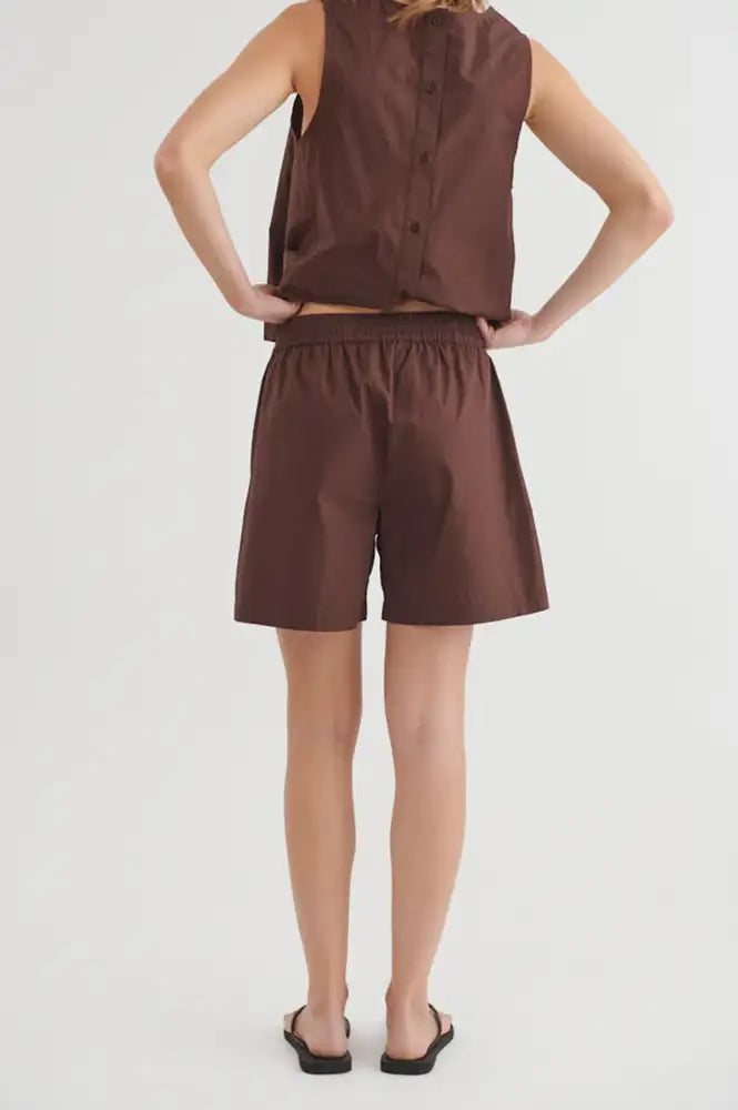 Basic Apparel Silje Chicory Coffee Shorts - The Mercantile London