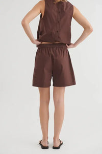 Basic Apparel Silje Chicory Coffee Shorts - The Mercantile London
