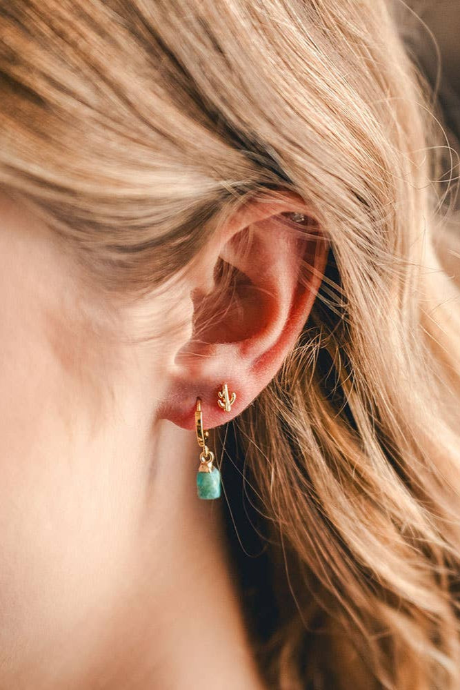 Amano Cactus Stud Earrings - The Mercantile London