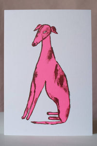 Hot Pink Press Sneaky Pink Dog Greetings Card
