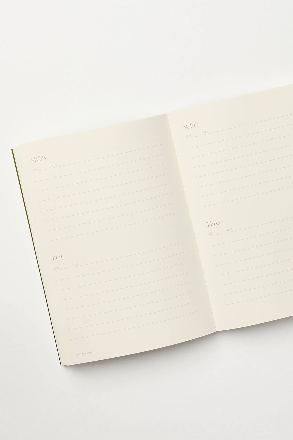 Kinshipped 365 Undated Moss Green Planner - The Mercantile London