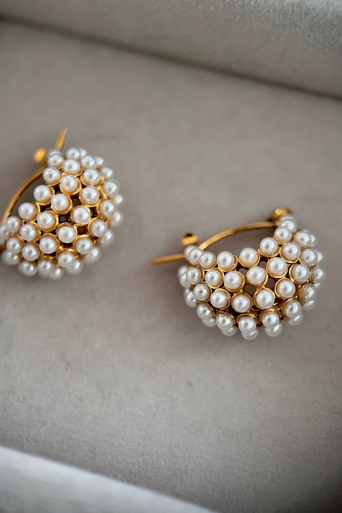 Lunar Pearl Chubby Hoops - The Mercantile London