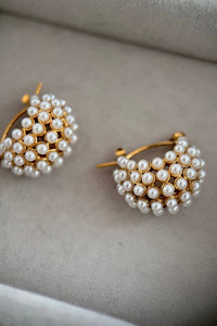 Lunar Pearl Chubby Hoops - The Mercantile London