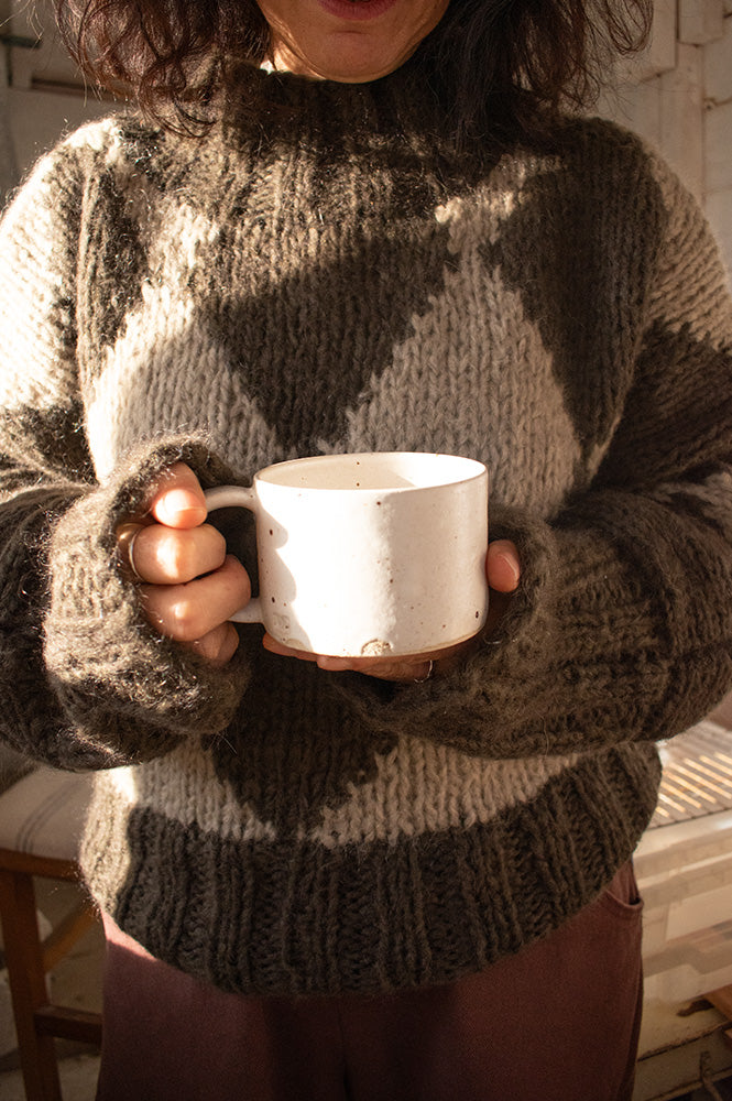 Dawn x Dare Erica Mocha Diamond Jumper - The Mercantile London