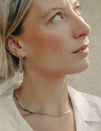 Silver Snake Chain Choker Necklace, Waterproof - The Mercantile London