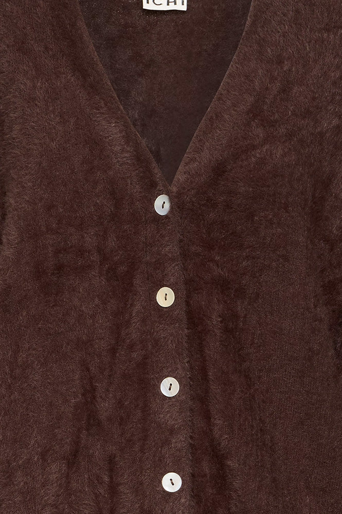 ICHI Brula Coffee Bean Cardigan - The Mercantile London