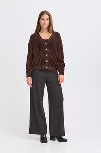 ICHI Brula Coffee Bean Cardigan - The Mercantile London