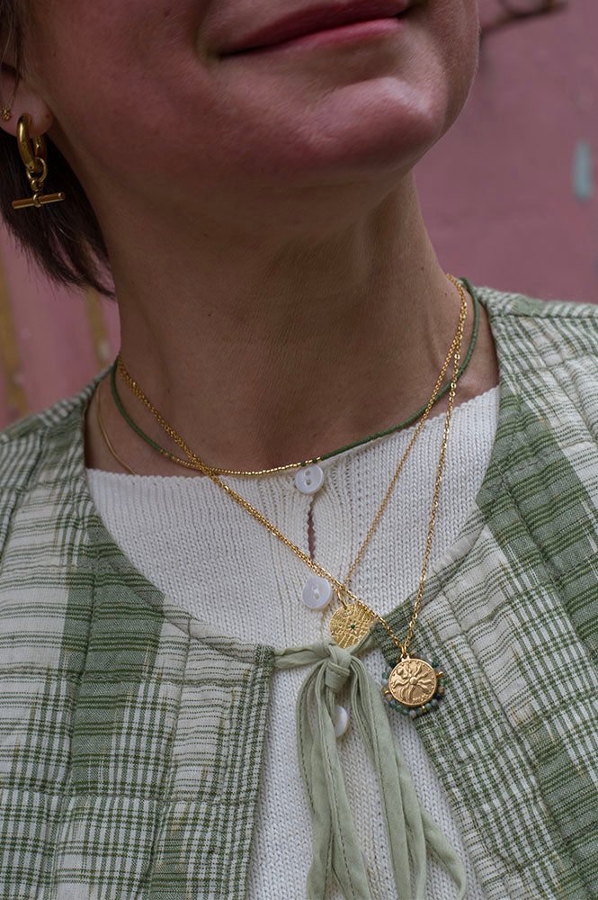 Palas Belamar Green Agate Necklace - The Mercantile London