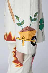 Stella Nova Elements Patchwork Cream Jacket - The Mercantile London