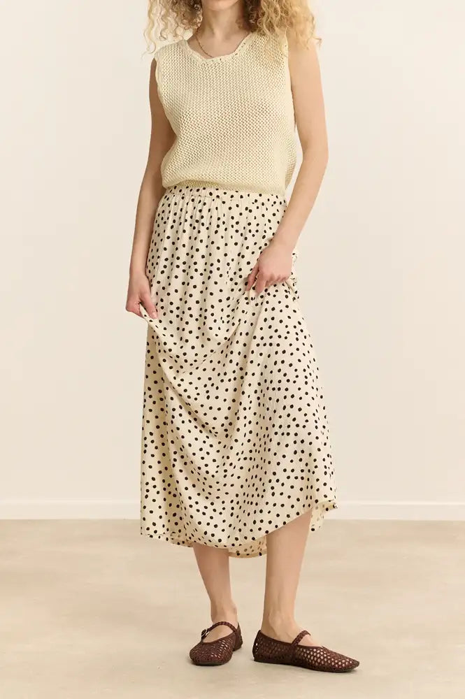 Garance Colombe Ecru Polka Dot Skirt - The Mercantile London