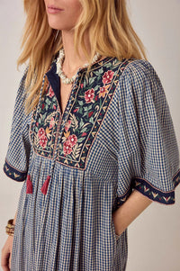 Maison Hotel Augusta Gingham Bloom Dress - The Mercantile London