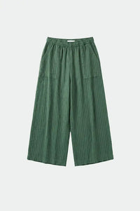 Indi & Cold Emerald Striped Linen Trousers