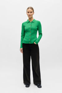 Object Reynard Green Polo Cardigan