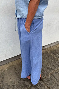 Linen & More Azul Linen Skirt