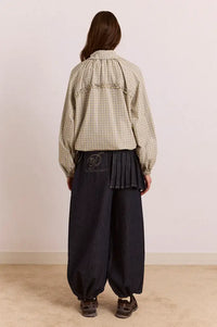 Damson Madder Lailah Oyster Gingham Lightweight Bomber