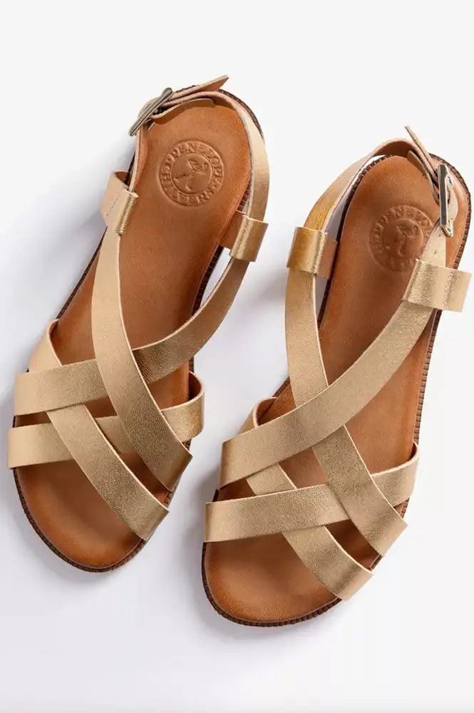 Penelope Chilvers Buttercup Gold Sandals - The Mercantile London