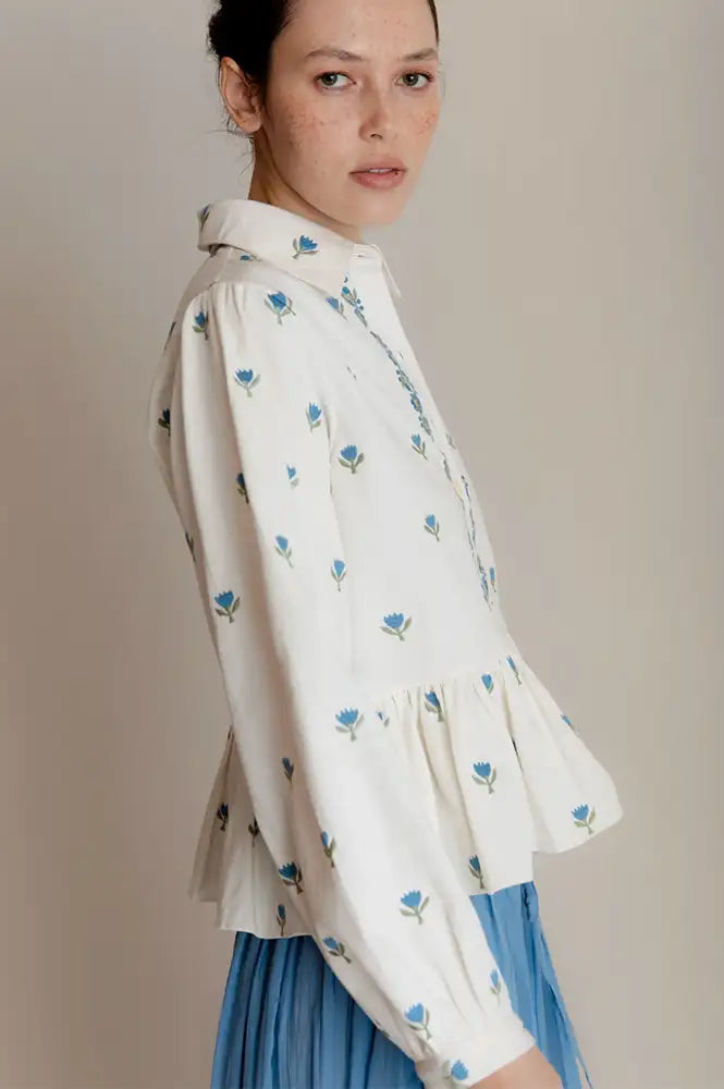 Daydress Pascale Aegean Embroidered Shirt - The Mercantile London