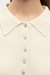 Object Kelly Birch Knitted Polo Top