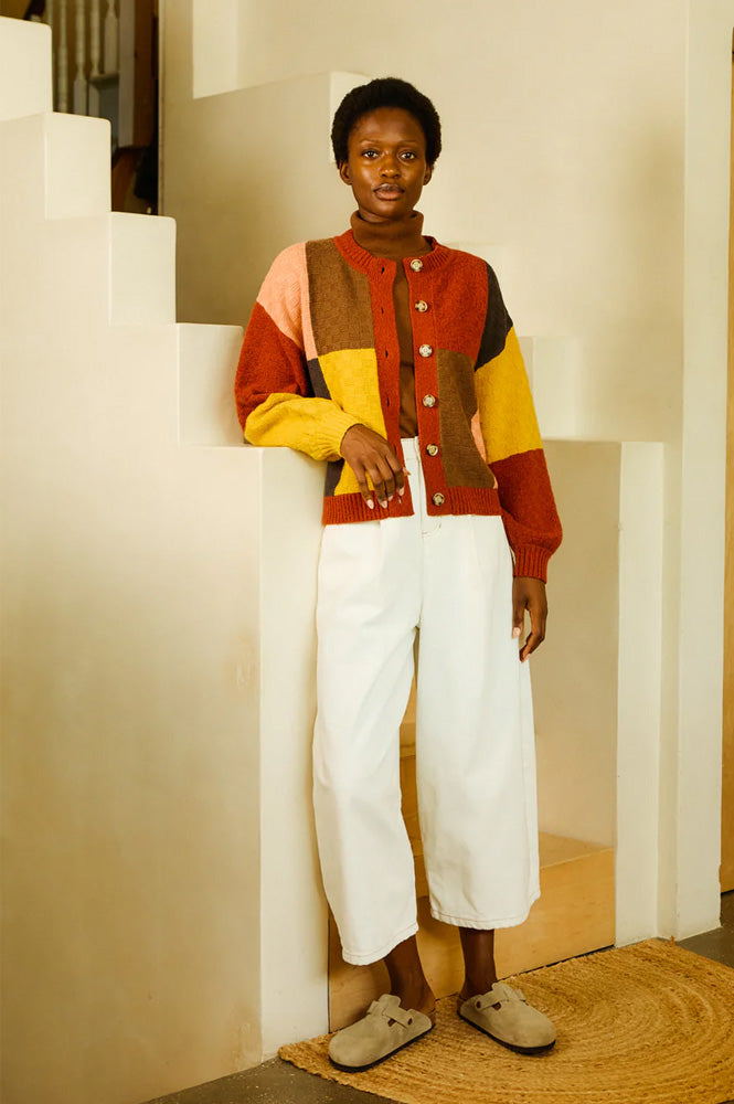 L.F. Markey Lonny Multi Patchwork Cardigan - The Mercantile London