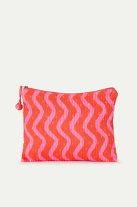 Compania Fantastica Wave Red & Pink Pouch Bag