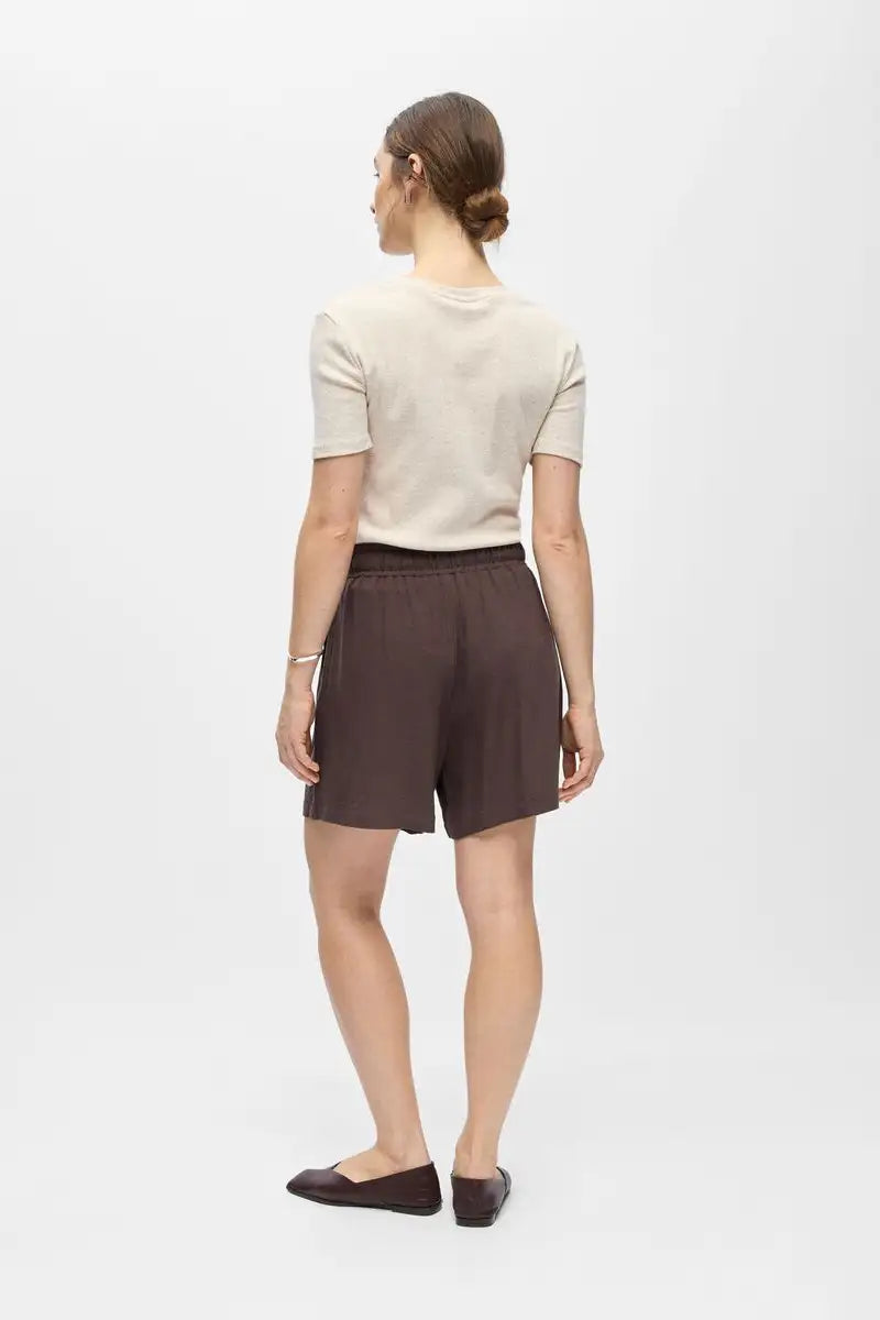 Object Sanne Seal Brown Shorts - The Mercantile London