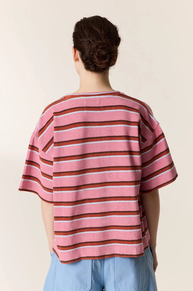 Leon & Harper Titan Pink Stripe T-Shirt - The Mercantile London