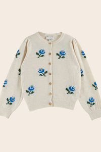 Emile Et Ida Calizia Floral Ecru Cardigan - The Mercantile London
