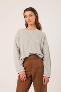 Indi & Cold Lara Mottled Grey Terry Sweatshirt - The Mercantile London