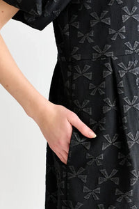 Louche Iris Bow Jacquard Lace Collar Dress - The Mercantile London