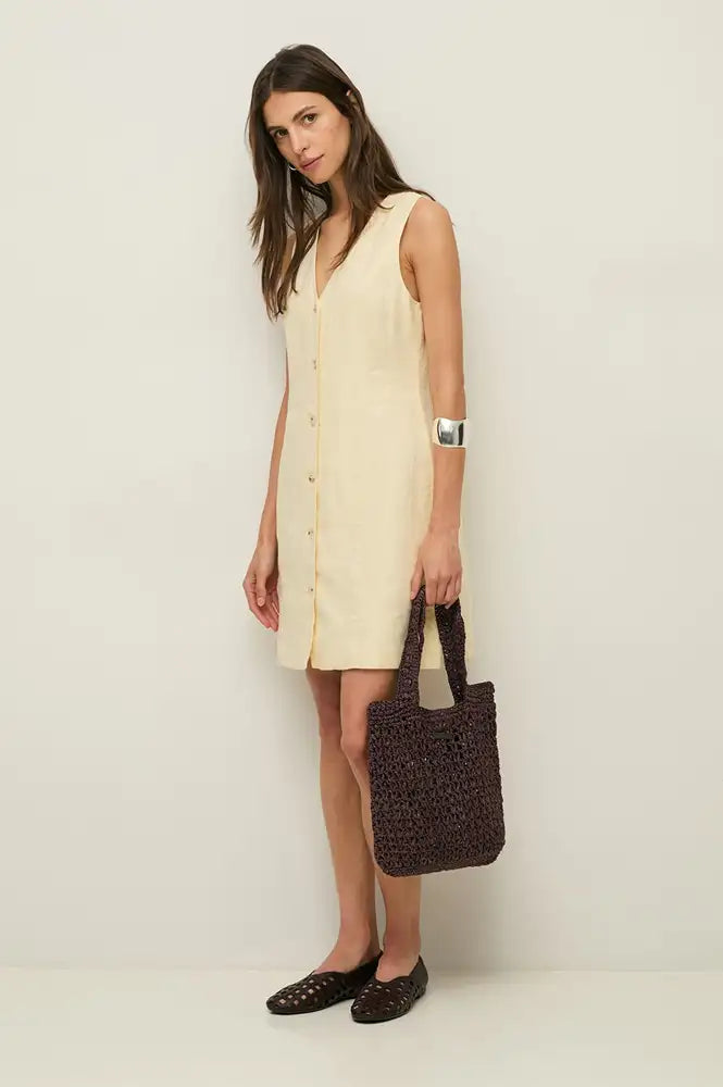 Yerse Chocolate Raffia Bag - The Mercantile London