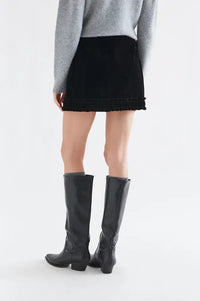 Compania Fantastica Black Velvet Short Skirt