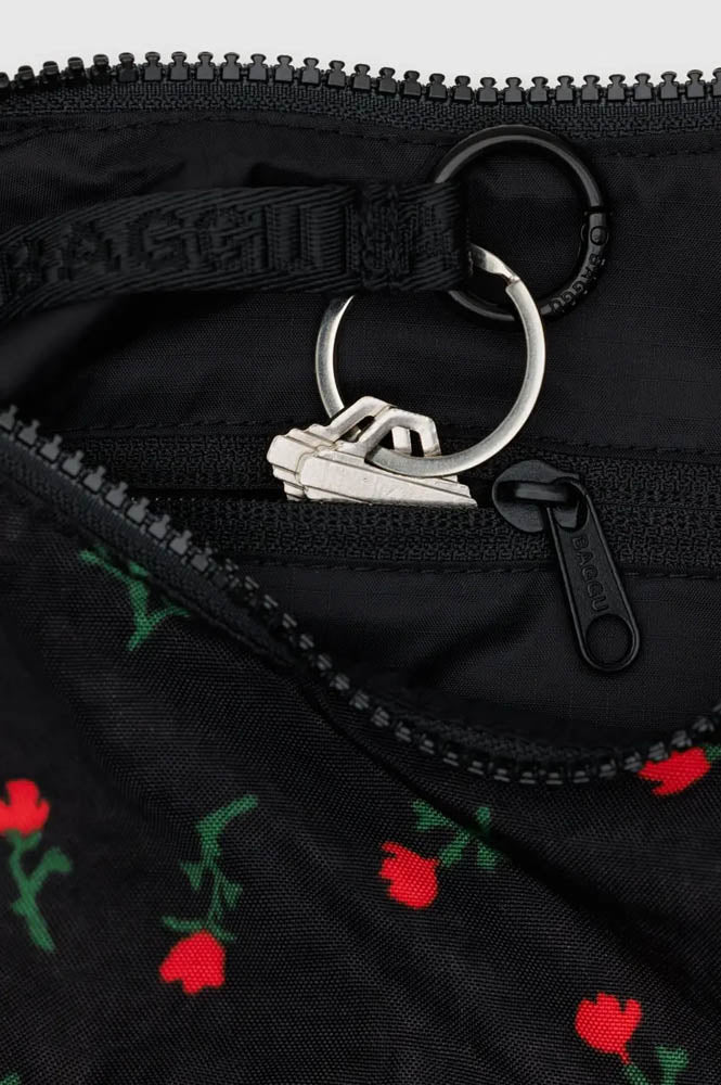 Baggu Small Nylon Crescent Painted Wildflower Bag - The Mercantile London