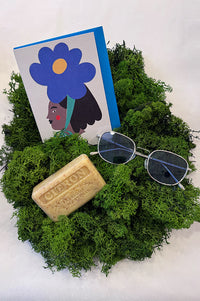 Kitty Kenda Blue Flower Woman Card - The Mercantile London