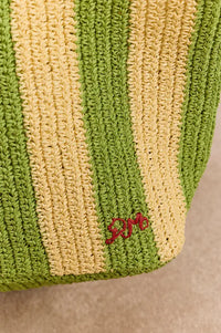 Damson Madder Orla Apple Stripe Beach Bag