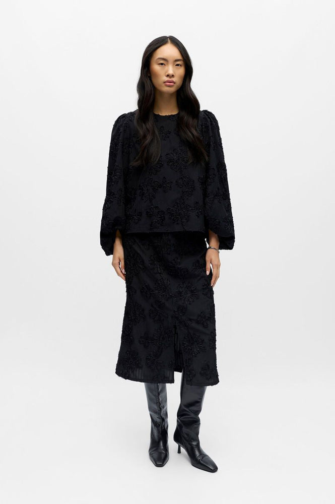 Object Lula Black Floral Blouse - The Mercantile London