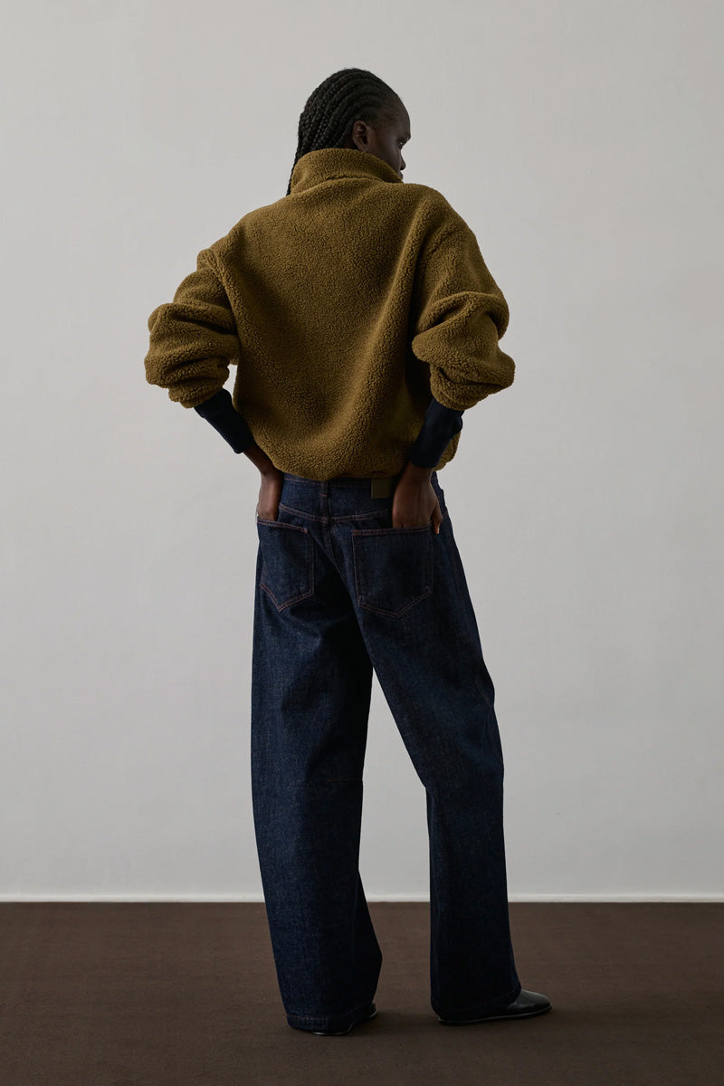 Soeur Finlande Bronze And Khaki Sherpa Sweatshirt - The Mercantile London
