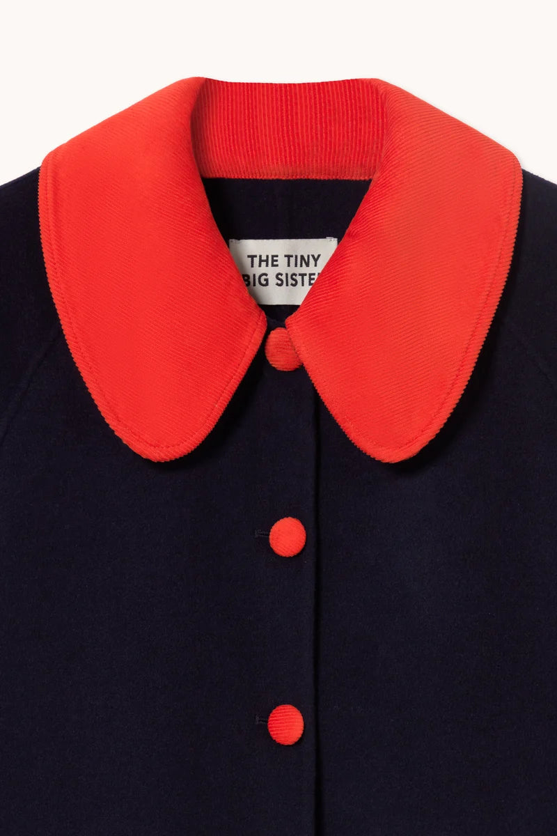 The Tiny Big Sister Navy Long Coat