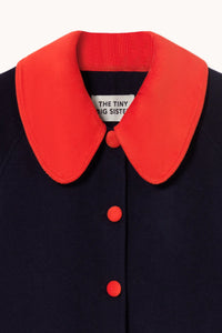 The Tiny Big Sister Navy Long Coat