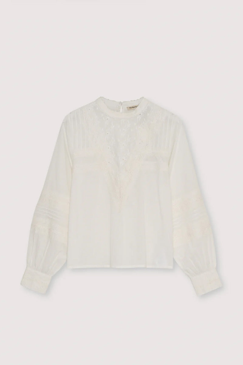 The New Society Perla Moonlight White Blouse - The Mercantile London