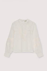 The New Society Perla Moonlight White Blouse - The Mercantile London